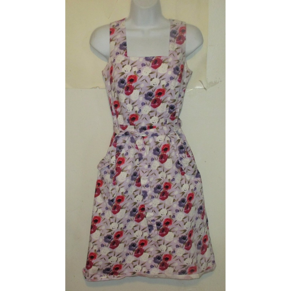 B Moss Womens Dress Purple Floral Print Size 4 Stretch Zipper Back j32